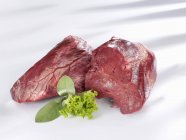Pieces of Fresh beef heart — Stock Photo