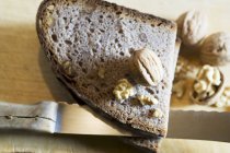 Arrangement of walnut bread — Stock Photo