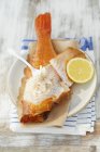 Smoked red snapper with lemon — Stock Photo