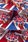 Cupcakes decorated with Union Jacks — Stock Photo