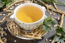 Tasse de thé racine de persil — Photo de stock