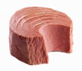 Piece of raw frozen tuna — Stock Photo