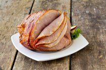 Partially Sliced Baked Ham — Stock Photo