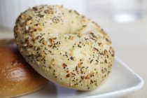 Baked Bagel with seeds — Stock Photo