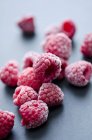 Frozen red raspberries — Stock Photo