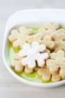 Shamrock-shaped biscuits — Stock Photo