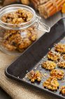 Candied walnuts with seeds — Stock Photo