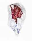 Vagens de feijão vermelho em um saco — Fotografia de Stock