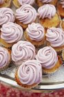 Cupcakes with Blueberry Frosting — Stock Photo