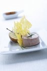 Polenta batatas fritas com foie gras — Fotografia de Stock