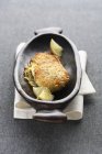 Chicken breast fillet in potato crust — Stock Photo