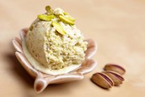 Homemade pistachio ice cream — Stock Photo