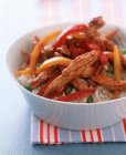 Chicken pieces with rice — Stock Photo