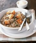 Risotto-Reis mit Pilzen — Stockfoto