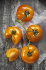Tomates de videira amarela — Fotografia de Stock