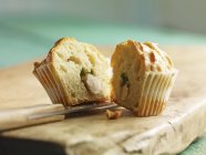 Muffin with garlic and herb filling — Stock Photo