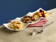 Kaiserschmarren pancakes in plates — Stock Photo