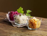Three types of risotto rice — Stock Photo