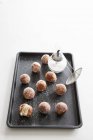 Mini doughnuts with sugar — Stock Photo