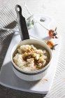 Rice pudding with cinnamon — Stock Photo