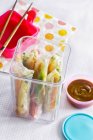 Spring rolls with chicken and rice — Stock Photo
