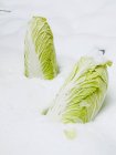 Chinese cabbages in snow — Stock Photo