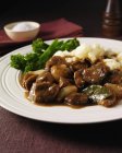 Beef ragout with mushrooms — Stock Photo