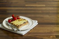 Croque Monsieur with tomatoes — Stock Photo