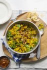 Curried rice with potatoes — Stock Photo