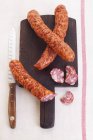 Dried Polish sausages — Stock Photo