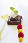Chocolate Valrhona com marshmallow — Fotografia de Stock