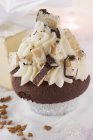 Cupcake with almond nougat — Stock Photo