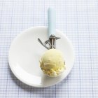 Colher de sorvete de limão — Fotografia de Stock