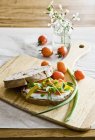 Sandwich with cream cheese — Stock Photo