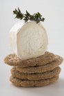 Goat's cheese with thyme — Stock Photo