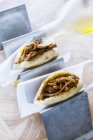 Chicken shawarma in pita — Stock Photo