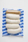 Raw Weisswurst white sausages — Stock Photo