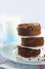 Stapel von Mini-Schokoladenkuchen — Stockfoto