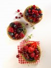 Summery berry tarts — Stock Photo