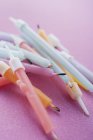 Closeup view of blown-out birthday candles — Stock Photo