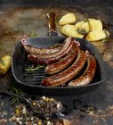 Roasted Wild duck sausages — Stock Photo