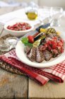 Barbecued sirloin steak — Stock Photo