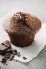 Muffin with black chocolate piece — Stock Photo