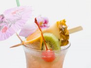 Cocktail with exotic fruit — Stock Photo