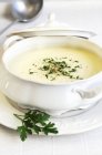 Cream of celery soup — Stock Photo