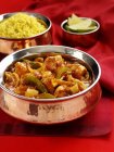 Jalfrezi curry with rice — Stock Photo
