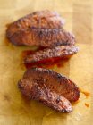 Grilled chorizo sliced — Stock Photo