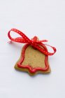 Bell-shaped Christmas biscuit — Stock Photo