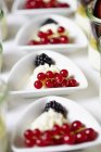 Mascarpone cream with fresh berries — Stock Photo