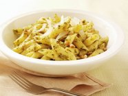 Penne pasta with pesto — Stock Photo